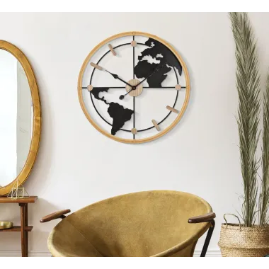 ZEGAR ŚCIENNY WORLD NEW 60X5 cm